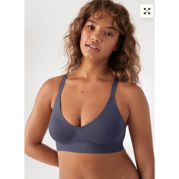 True & Co Soft Form V Neck Adjustable Strap Bra S 32C-D 34A-B Wireless NWT - Picture 1 of 7